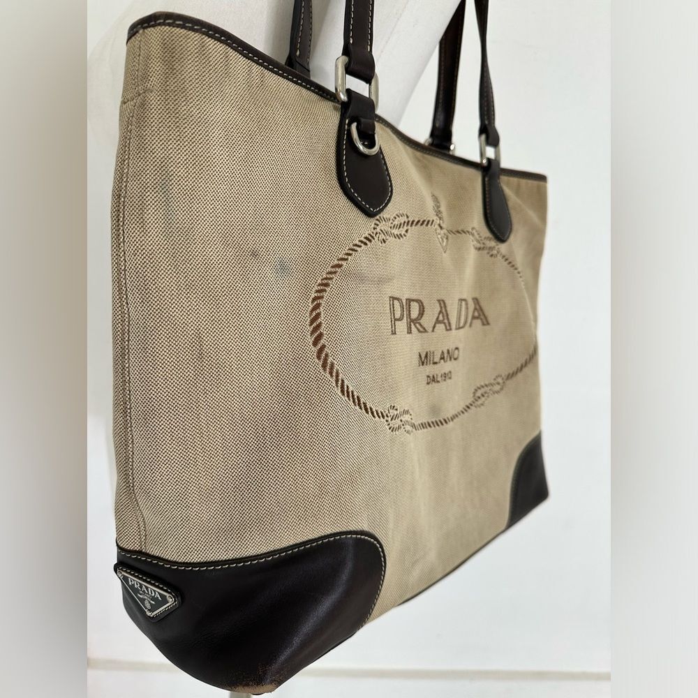 Prada Tan and Black Tote Bag - Picture 4 of 16